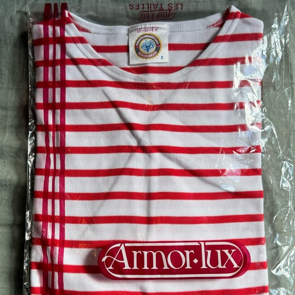 vintage deadstock ARMOR-LUX breton striped shirt MEDIUM made in france - Picture 11 of 12